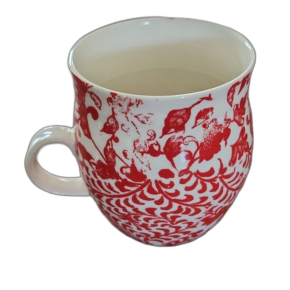 Anthropologie Homegrown Red Initial "F" Monogram Mug - Picture 2 of 4